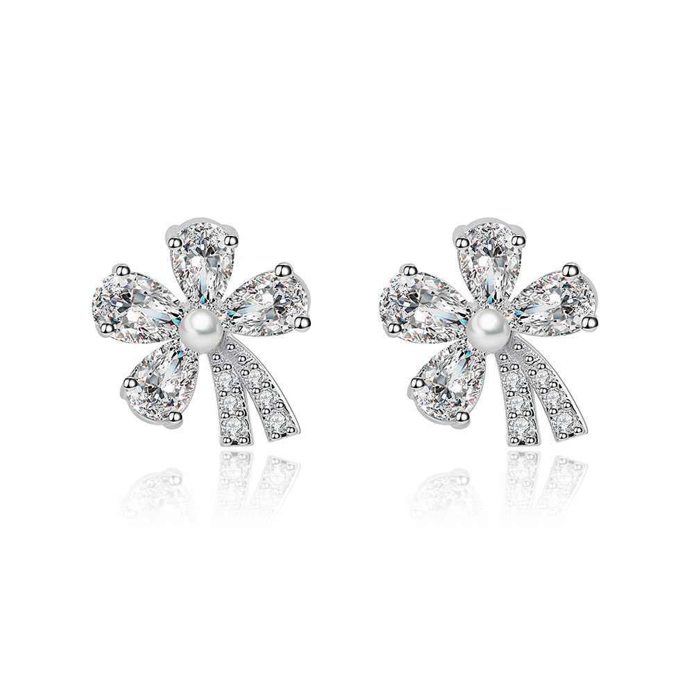 CZ Flower Studs